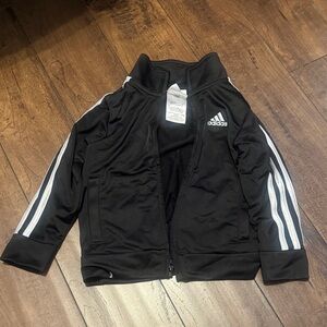 Adidas Black Jacket with White Accents